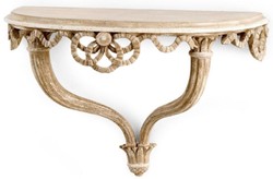 Casa Padrino luxury baroque wall console antique brown / antique white - Handmade wall decoration console in baroque style - Italian baroque wall decoration - Baroque furniture - Made in Italy