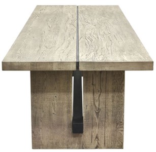 Casa Padrino Landhausstil Massivholz Esstisch Grau / Schwarz - Verschiedene Größen - Rechteckiger Eichenholz Küchentisch - Massivholz Esszimmer Möbel - Landhausstil Esszimmer Möbel
