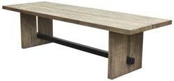 Casa Padrino tavolo da pranzo in legno massello stile country grigio / nero - Varie Dimensioni - Tavolo da cucina in legno di quercia - Mobili sala da pranzo in legno massello stile country