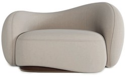 Casa Padrino luxury velvet armchair right side gray / dark brown / brass 110 x 105 x H. 78 cm - Living room armchair - Hotel armchair - Living room furniture - Hotel furniture - Luxury furniture