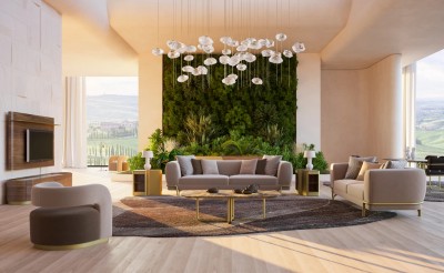 Casa Padrino Luxus Sofa Hellbraun / Messing 300 x 100 x H. 75 cm - Wohnzimmer Sofa - Hotel Sofa - Wohnzimmer Möbel - Hotel Möbel - Luxus Möbel - Luxus Einrichtung