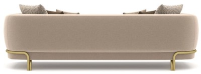 Casa Padrino Luxus Sofa Hellbraun / Messing 300 x 100 x H. 75 cm - Wohnzimmer Sofa - Hotel Sofa - Wohnzimmer Möbel - Hotel Möbel - Luxus Möbel - Luxus Einrichtung