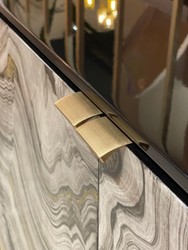 Casa Padrino aparador de lujo negro / gris / oro 200 x 40 x A. 76 cm - Gabinete de madera maciza con 4 puertas pintadas a mano - Muebles de lujo - Colección de lujo