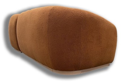 Casa Padrino Luxus Sofa Braun / Naturfarben 260 x 100 x H. 100 cm - Wohnzimmer Sofa - Hotel Sofa - Wohnzimmer Möbel - Hotel Möbel - Luxus Möbel - Luxus Einrichtung