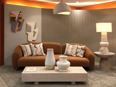 Casa Padrino Luxus Sofa Braun / Naturfarben 260 x 100 x H. 100 cm - Wohnzimmer Sofa - Hotel Sofa - Wohnzimmer Möbel - Hotel Möbel - Luxus Möbel - Luxus Einrichtung
