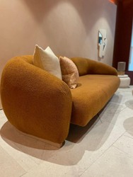 Luxus Wohnzimmer Hotel Sofa Braun Naturfarben