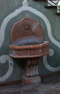 Casa Padrino fontana a muro barocco di lusso marrone antico 85 x 58,5 x A. 146 cm - Magnifica fontana in ceramica in stile barocco - Fontana da giardino barocco - Accessori per decorazioni barocco