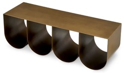 Casa Padrino luxury coffee table brass 120 x 40 x H. 38 cm - Rectangular metal living room table - Living room furniture - Hotel furniture - Luxury metal furniture