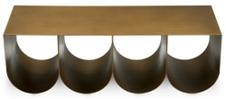 Casa Padrino luxury coffee table brass 120 x 40 x H. 38 cm - Rectangular metal living room table - Living room furniture - Hotel furniture - Luxury metal furniture