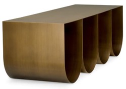 Casa Padrino luxury coffee table brass 120 x 40 x H. 38 cm - Rectangular metal living room table - Living room furniture - Hotel furniture - Luxury metal furniture