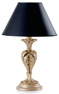 Casa Padrino luxury baroque table lamp antique silver / black Ø 20 x H. 47.5 cm - Magnificent baroque style desk lamp with lampshade - Luxury quality - Made in Italy