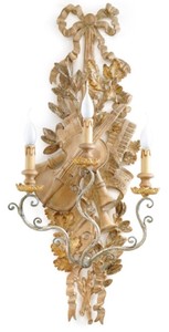 Casa Padrino applique murale baroque de luxe naturel / argent antique 41 x 19 x H. 95 cm - Magnifique applique de style baroque - Luminaires baroques - Qualité de luxe - Fabriquée en Italie