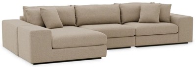 Casa Padrino Luxus Ecksofa mit Kissen Grau / Schwarz 380 x 200 x H. 90 cm - Wohnzimmer Sofa - Hotel Sofa - Wohnzimmer Möbel - Hotel Möbel - Luxus Möbel - Luxus Qualität