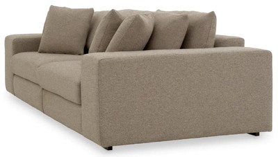 Casa Padrino Luxus Sofa mit Kissen Grau / Schwarz 280 x 120 x H. 90 cm - Wohnzimmer Sofa - Hotel Sofa - Wohnzimmer Möbel - Hotel Möbel - Luxus Möbel - Luxus Qualität