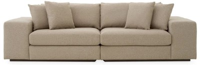 Casa Padrino Luxus Sofa mit Kissen Grau / Schwarz 280 x 120 x H. 90 cm - Wohnzimmer Sofa - Hotel Sofa - Wohnzimmer Möbel - Hotel Möbel - Luxus Möbel - Luxus Qualität