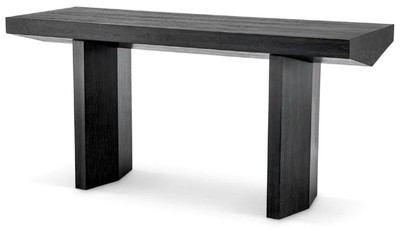 Casa Padrino consola de lujo negro gris 160 x 55,5 x A. 76,5 cm - Mesa consola rectangular - Muebles de salón - Muebles de lujo - Interiores de lujo