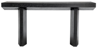 Casa Padrino Luxus Konsole Schwarzgrau 160 x 55,5 x H. 76,5 cm - Rechteckiger Konsolentisch - Wohnzimmer Möbel - Hotel Möbel - Luxus Möbel - Luxus Einrichtung