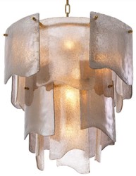 Casa Padrino luxury chandelier gray / antique brass Ø 61 x H. 60 cm - Round chandelier - Living room chandelier - Hotel chandelier - Luxury furniture - Luxury interior