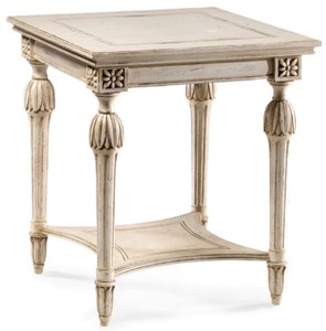 Luxus Barock Massivholz Beistelltisch Antik Cremeweiß Braun