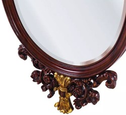 Casa Padrino espejo barroco de lujo marrón oscuro / oro antiguo - Magnífico espejo de pared de caoba de estilo barroco - Muebles de lujo de estilo barroco - Muebles barrocos - Noble y magnífico