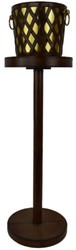 Casa Padrino refroidisseur de vin de luxe avec support marron foncé / laiton Ø 27 x H. 95 cm - Refroidisseur de champagne - Accessoires gastronomie - Accessoires restaurant - Accessoires d'hôtel