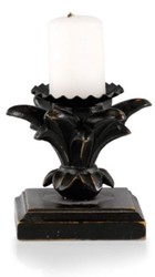 Luxus Barock Kerzenhalter Kerzenständer Antik Schwarz