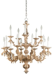 Casa Padrino lustre baroque de luxe argent antique Ø 84 x H. 93 cm - Magnifique lustre de salon de style baroque - Noble & Magnifique - Qualité de luxe - Fabriqué en Italie