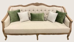 Casa Padrino luxury baroque sofa cream / natural - Handmade living room sofa - Luxury living room furniture in baroque style - Baroque interior - Noble & Magnificent