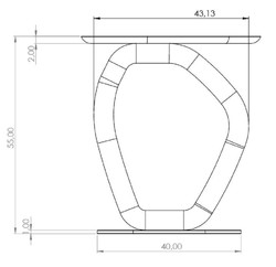 Casa Padrino mesa auxiliar de salón de lujo bronce A. 55 cm - Mesa de hotel - Muebles de salón - Muebles de hotel - Calidad de lujo