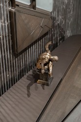 Casa Padrino espejo de pared de lujo marrón oscuro / bronce 50,6 x 7 x A. 140,3 cm - Espejo de salón - Espejo de hotel - Muebles de salón - Muebles de hotel - Muebles de lujo - Interior de lujo