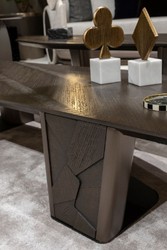 Casa Padrino conjunto de 2 mesas de centro de lujo marrón oscuro / bronce - Mesas de salón de lujo - Muebles de salón - Muebles de hotel - Muebles de lujo