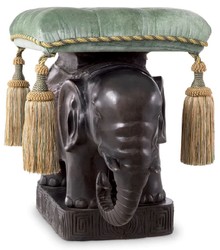 Luxus Aluminium Hocker Sitzhocker Elefant Bronze Türkis Gold