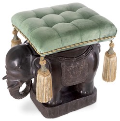 Luxus Aluminium Hocker Sitzhocker Elefant Bronze Türkis Gold