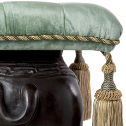 Luxus Aluminium Hocker Sitzhocker Elefant Bronze Türkis Gold