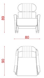 Casa Padrino luxury designer armchair gray / black / dark brown / bronze 80 x 90 x H. 89 cm - Living room armchair - Hotel armchair - Living room furniture - Hotel furniture - Luxury furniture
