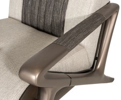 Casa Padrino luxury designer armchair gray / black / dark brown / bronze 80 x 90 x H. 89 cm - Living room armchair - Hotel armchair - Living room furniture - Hotel furniture - Luxury furniture
