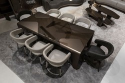 Casa Padrino table à manger de luxe marron foncé / bronze 235 x 110 x H. 77 cm - Table de salle à manger rectangulaire - Meubles de salle à manger - Meubles d'hôtel - Meubles de luxe