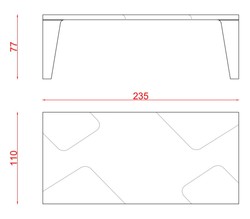 Casa Padrino table à manger de luxe marron foncé / bronze 235 x 110 x H. 77 cm - Table de salle à manger rectangulaire - Meubles de salle à manger - Meubles d'hôtel - Meubles de luxe