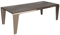 Casa Padrino table à manger de luxe marron foncé / bronze 235 x 110 x H. 77 cm - Table de salle à manger rectangulaire - Meubles de salle à manger - Meubles d'hôtel - Meubles de luxe