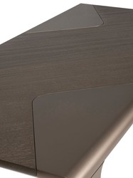 Casa Padrino table à manger de luxe marron foncé / bronze 235 x 110 x H. 77 cm - Table de salle à manger rectangulaire - Meubles de salle à manger - Meubles d'hôtel - Meubles de luxe
