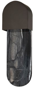 Casa Padrino applique murale LED de luxe en marbre noir 13,34 x 8,26 x H. 40,64 cm - Applique murale de salon - Applique murale hôtel - Applique murale restaurant - Luminaires de luxe