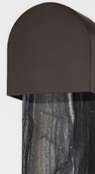 Casa Padrino luxury marble LED wall lamp black 13.34 x 8.26 x H. 40.64 cm - Living room wall light - Hotel wall light - Restaurant wall light - Luxury lights - Luxury interior