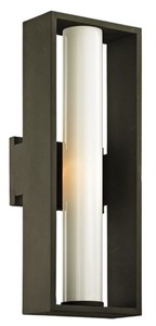 Casa Padrino applique murale d'extérieur de luxe bronze / blanc 17,15 x 13,97 x H. 45,09 cm - Applique d'extérieur en métal avec abat jour en verre - Luminaires d'extérieur de luxe