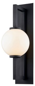 Casa Padrino applique murale de luxe noir / blanc 20,32 x 26,67 x H. 60,96 cm - Applique murale en métal avec abat jour rond en verre - Luminaires de luxe - Intérieur de luxe