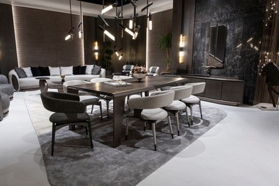 Casa Padrino Luxus Sofa Grau / Dunkelbraun / Bronze 370 x 103 x H. 76 cm - Wohnzimmer Sofa - Hotel Sofa - Wohnzimmer Möbel - Hotel Möbel - Luxus Möbel - Luxus Kollektion