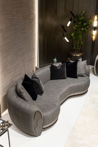 Casa Padrino Luxus Sofa Schwarz / Grau / Dunkelbraun / Bronze 300 x 130 x H. 76 cm - Wohnzimmer Sofa - Hotel Sofa - Wohnzimmer Möbel - Hotel Möbel - Luxus Möbel - Luxus Kollektion
