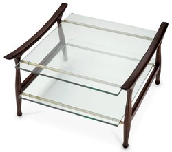 Casa Padrino tavolo da salotto di lusso marrone 74,5 x 75,5 x A. 46 cm