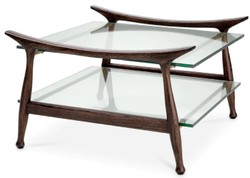 Casa Padrino tavolo da salotto di lusso marrone 74,5 x 75,5 x A. 46 cm