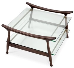 Casa Padrino tavolo da salotto di lusso marrone 74,5 x 75,5 x A. 46 cm