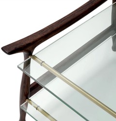 Casa Padrino tavolo da salotto di lusso marrone 74,5 x 75,5 x A. 46 cm